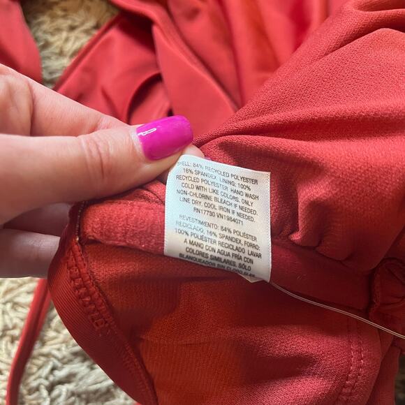 NWT! Shade & Shore Red One Piece Women's Swimsuit Size Large (12-14) - Picture 4 of 13